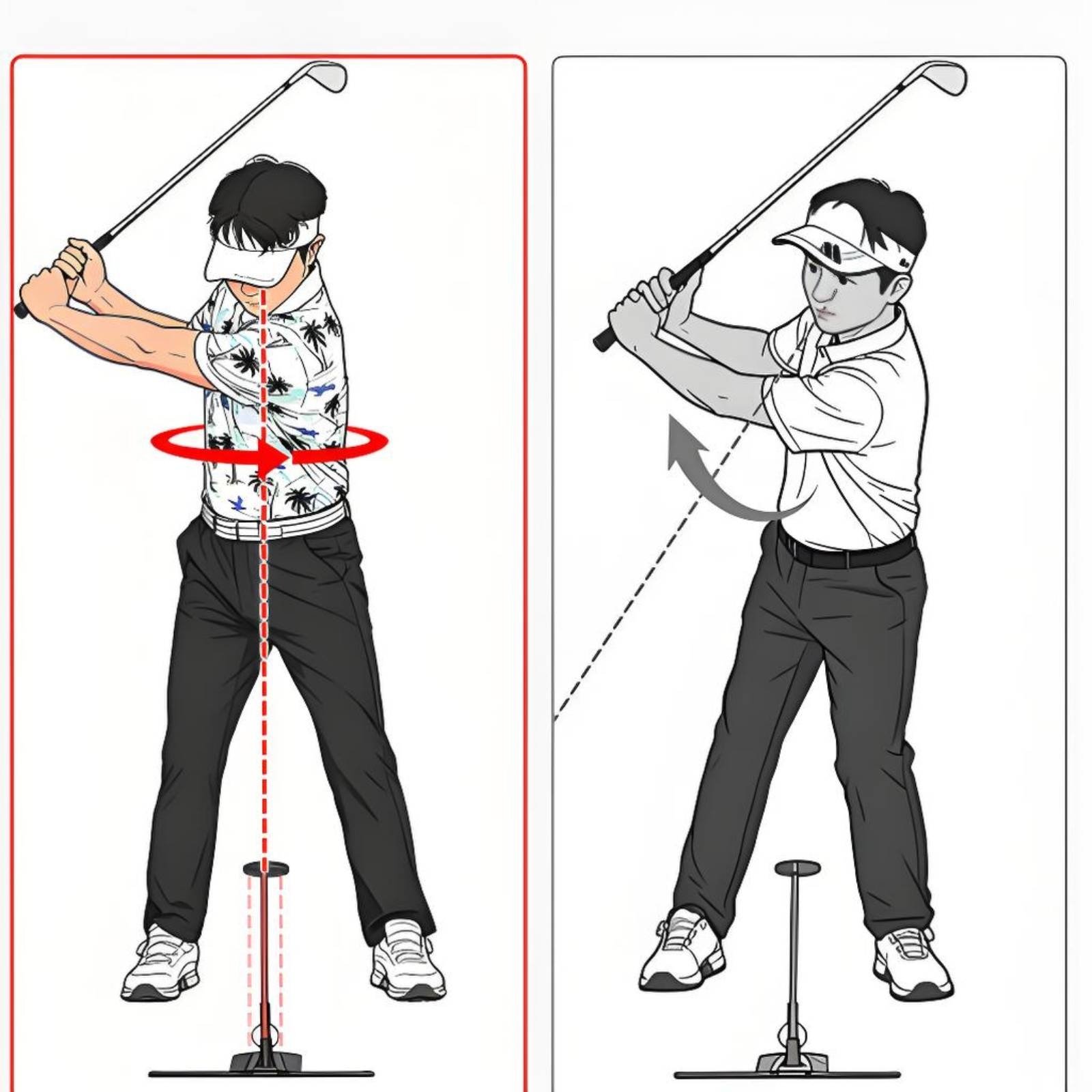 Golf Equipment Guide - Golf Salınım Antrenman Yardımcısı, Tabanlı Ayaklı